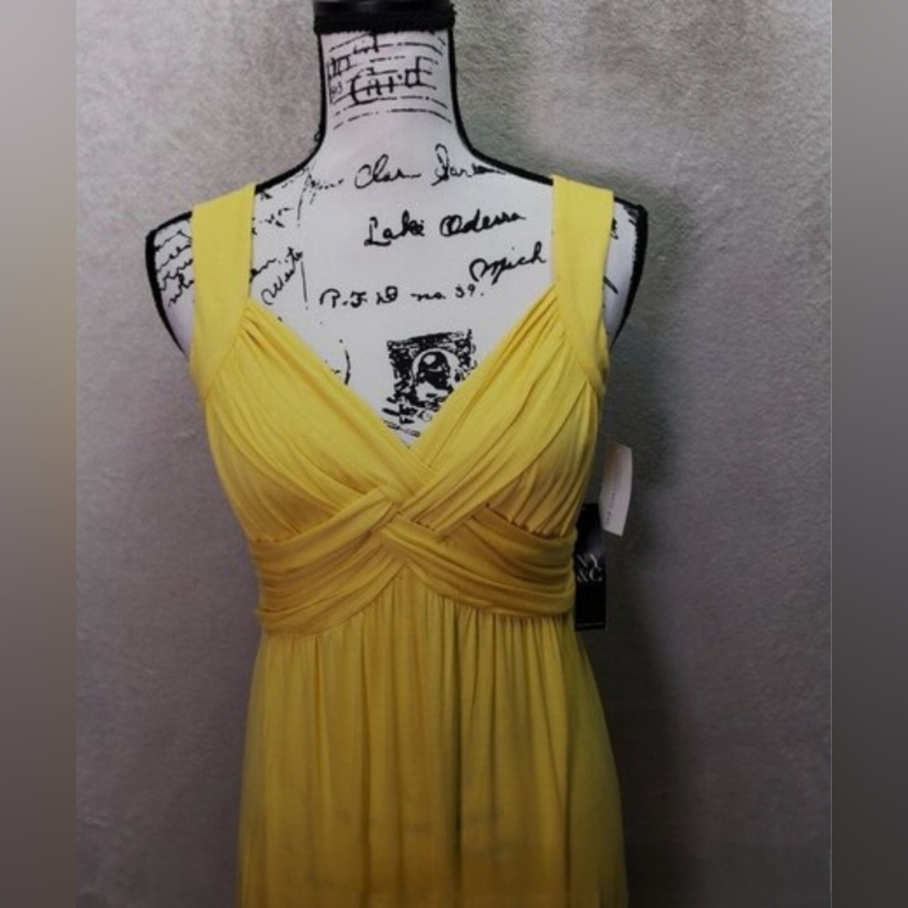 New York & Company Yellow Maxi Dress - Picture 3 of 6